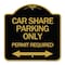 Signmission Car Share Parking Permit Required W/ Bidirectional Arrow Heavy-Gauge Alum, 18" x 18", BG-1818-24288 A-DES-BG-1818-24288 - alternate 1
